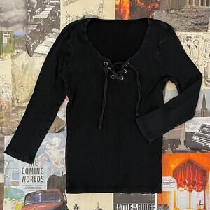 Cute lace up long sleeve